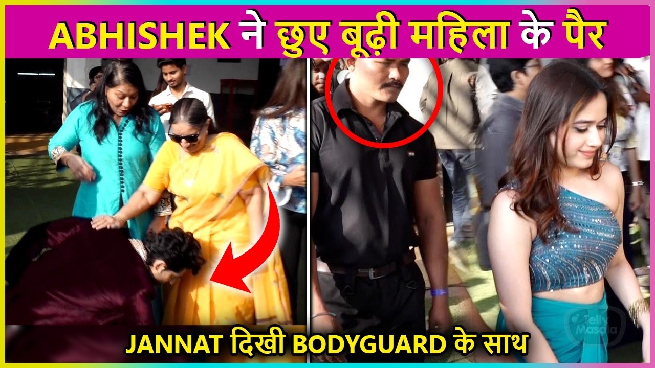 Abhishek Kumar Takes Blessing From Old Lady, Jannat Spotted With Bodyguard After Panvel Attack