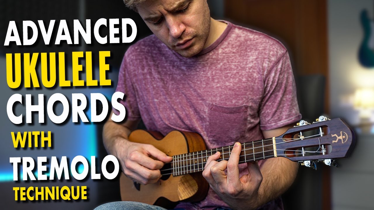 Beautiful Advanced Ukulele Chord Progression With Tremolo Technique (The Moon ... )