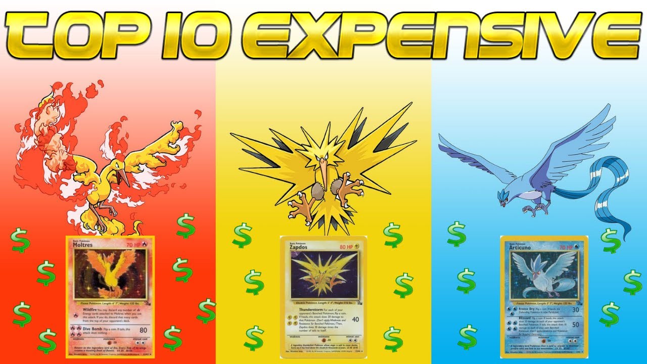 Top 10 Expensive Legendary Birds Pokémon Cards!