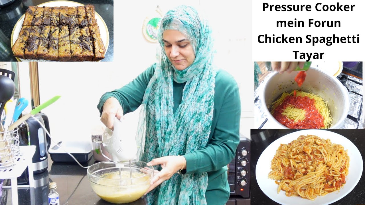 Time kahan ja raha hai kuch samaj nai ati - 10 minute Chicken Spaghetti - Banana Chocolate Brownie