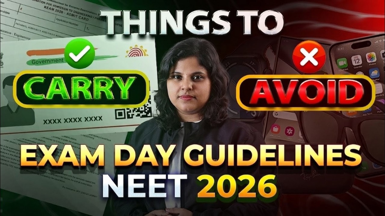 NEET 2026: Things to Carry in Exam Hall | Allowed & Prohibited Items📵📝 Exam Day Guidelines #neet2026
