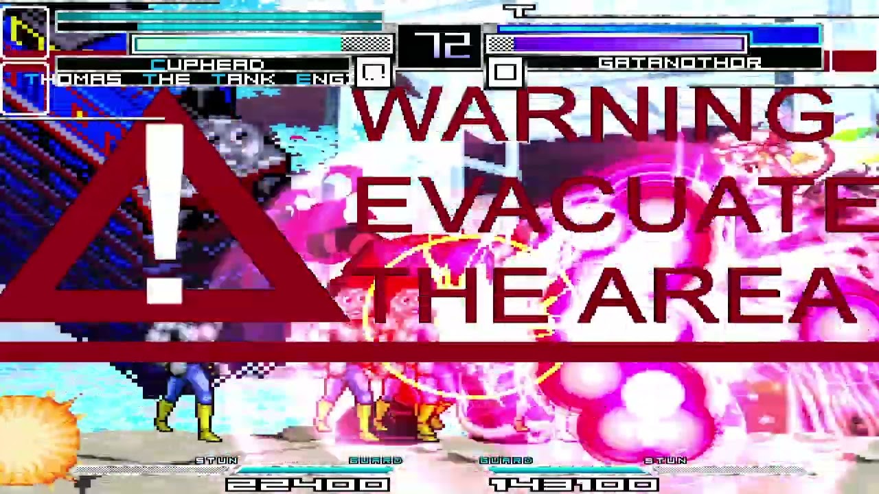 KOF MUGEN Tag cuphead fnf & Thomas gumhoy vs gatanothor (muu)