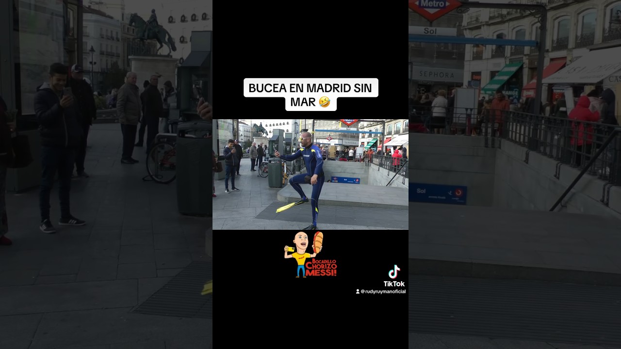 BUCEA EN MADRID SIN MAR 🤣 #rudyruyman #bocadillochorizomessi #humor #viral