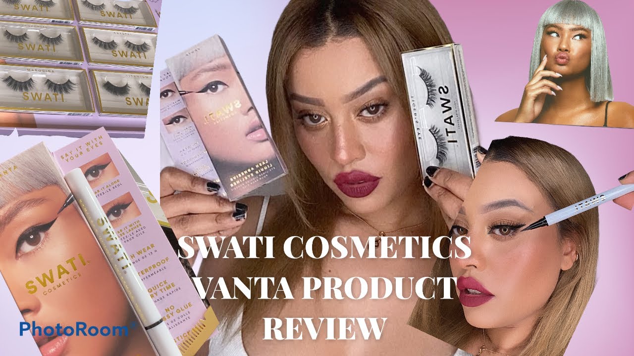 SWATI COSMETICS VANTA LASH ADHESIVE + LQUID LINER😱😱?! 1ST IMPRESSION + 20% OFF CODE || SARON