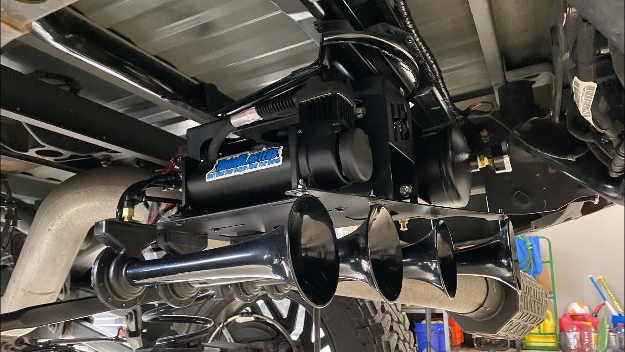 (Часть 2) Установка звукового сигнала поезда HornBlasters 244K на Ram 2500 2016 года с комплектом...
