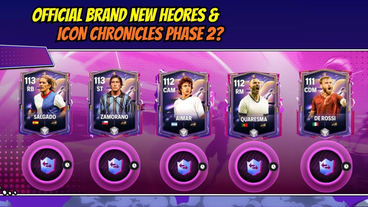 Officially Confirmed Brand New Icons & Heroes Chronicle Phase 2 | FC Mobile