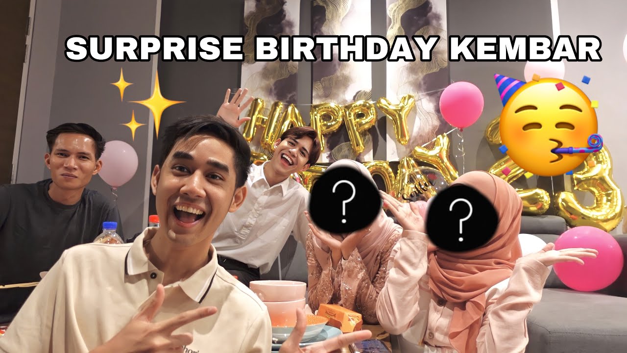 SURPRISE BIRTHDAY ORANG KEMBAR 🥳 TERKEJUT DAPAT HADIAH MAHAL GILA 😂