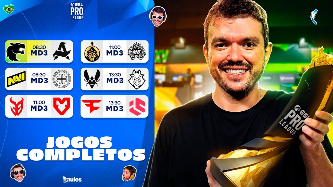 FURIA X AURORA -AO VIVO COM GAULES | ESL PRO LEAGUE SEASON 22 -DIA 9 |Siga @Gaules nas redes sociais