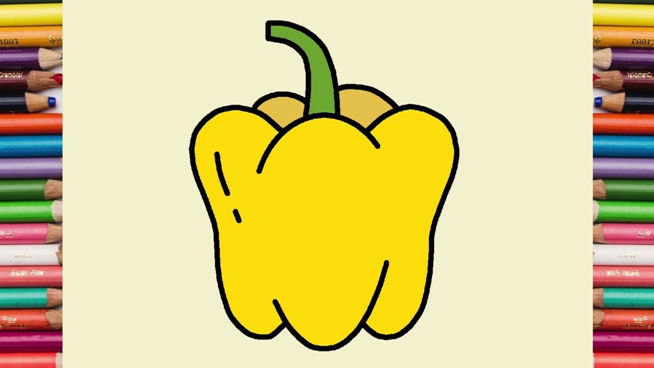 Bell Pepper | Capsicum | How to Draw Bell Pepper | Bell Pepper Drawing | Draw and Color Bell Pepper