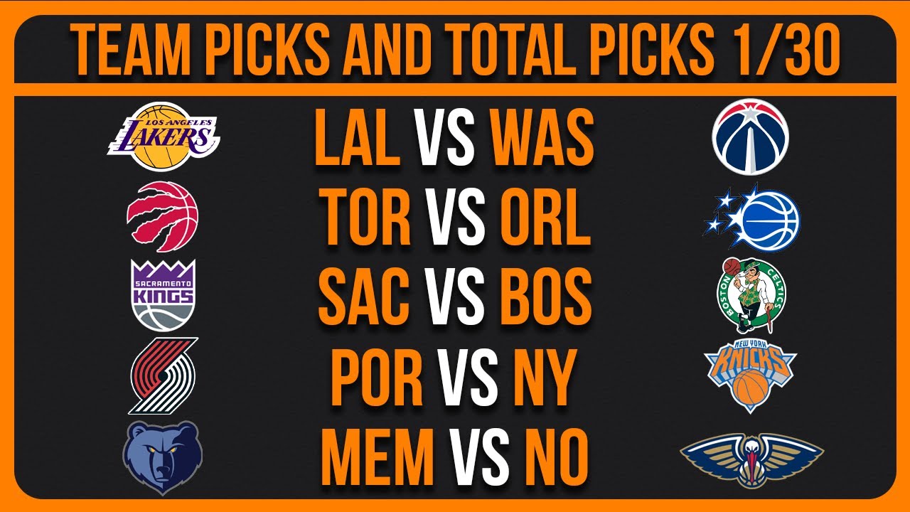 NBA Picks Today 1/30/26 NBA Picks and Predictions NBA Bets Today