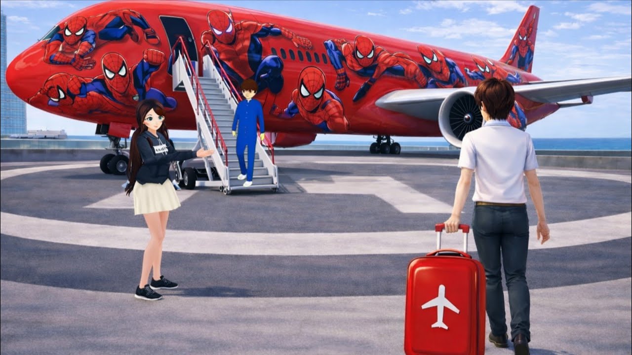 3D Driving Class Spider-Man Airplane Mod 🔥 Crazy Red Superhero Plane Scene | GaMiNg WiTh CaR
