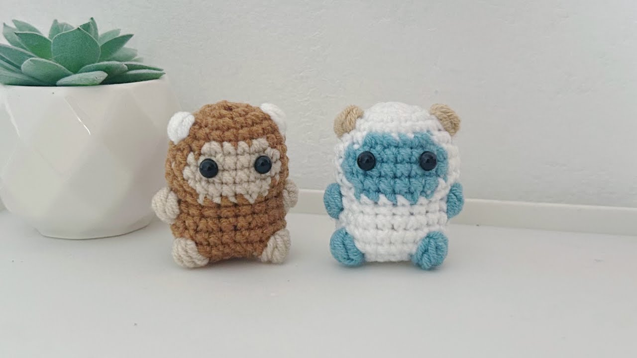 Crochet Mini Yeti Plush Tutorial | Amigurumi | Boneka Rajut