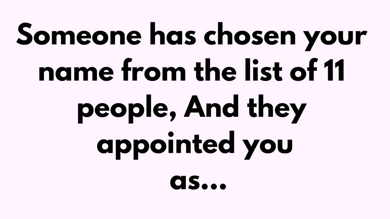 💌 🛑 God Message Today | Someone has chosen your name from the list of... #Godsays #God #Godmessage