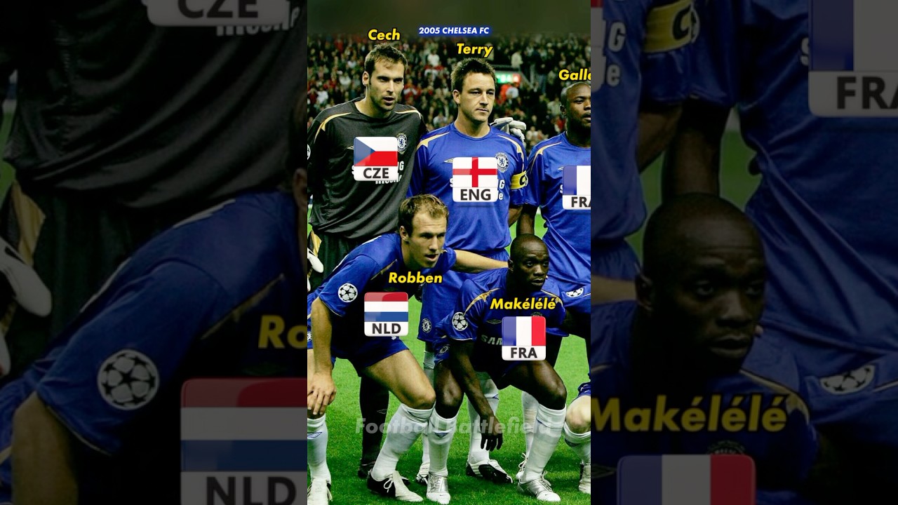 Chelsea FC squad 2005🔥Nations❤️#footballshorts #chelsea #robben