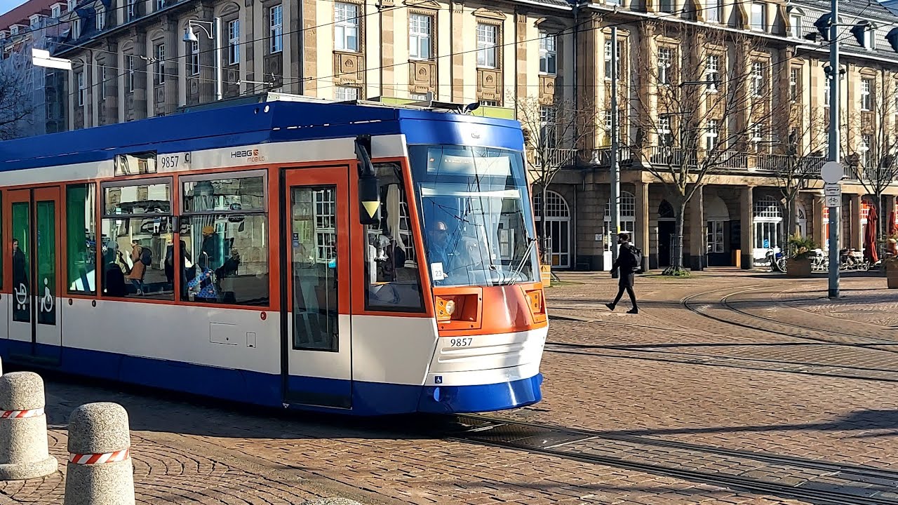 Mitfahrt Straßenbahn Linie 2 Richtung TU-Lichtwiese(4K) (!!!!!!!Video Beschreibung lesen!!!!!)