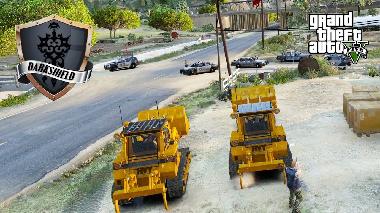 GTA 5 Roleplay - Darkshield - #57 - Bulldozer Pursuit.