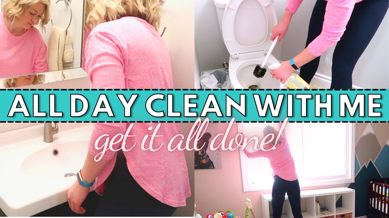 ALL DAY CLEAN WITH ME! // Cleaning + Cooking + Errands  // 2021 CLEANING MOTIVATION
