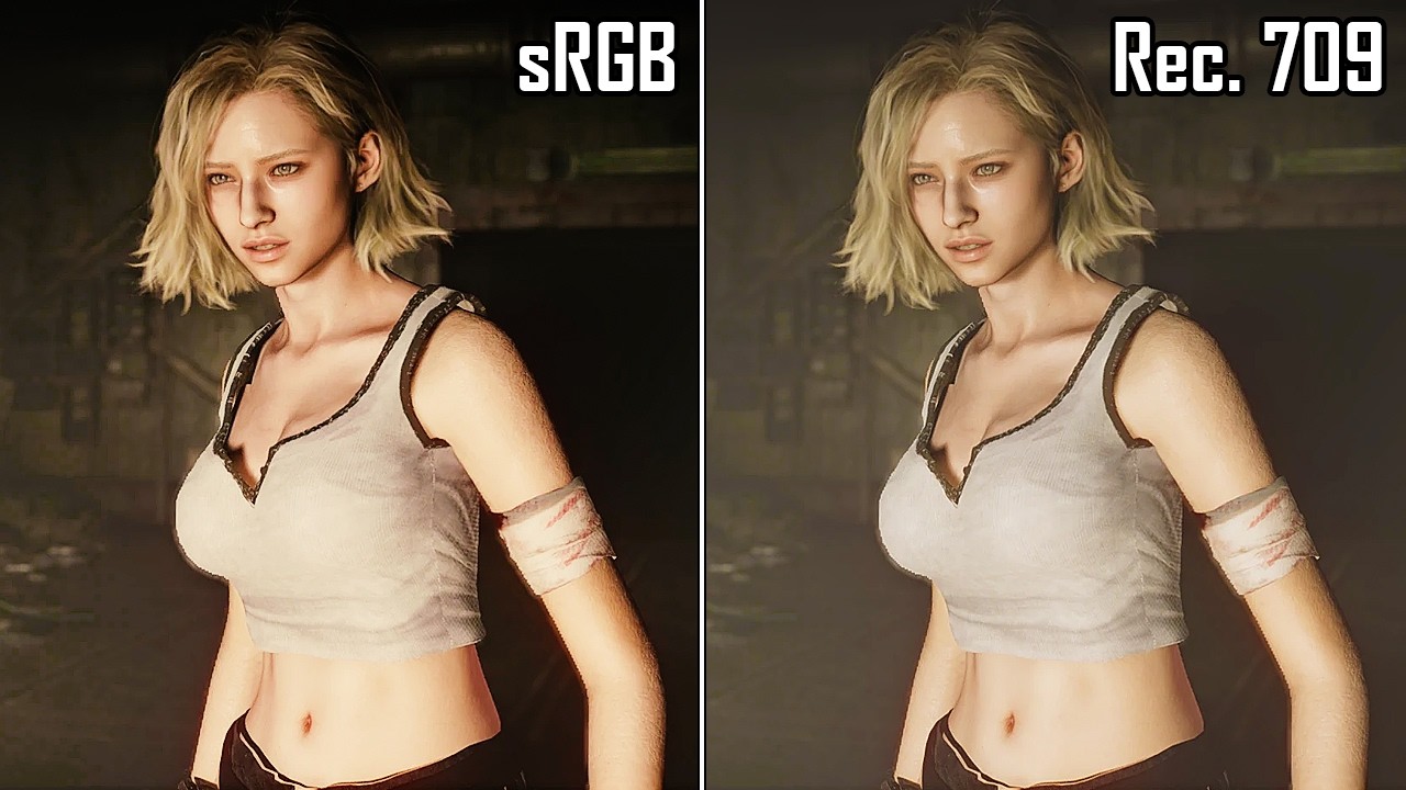 Resident Evil Requiem RE9 - sRGB vs Rec709 - Which Looks Best? Side by Side Comparison