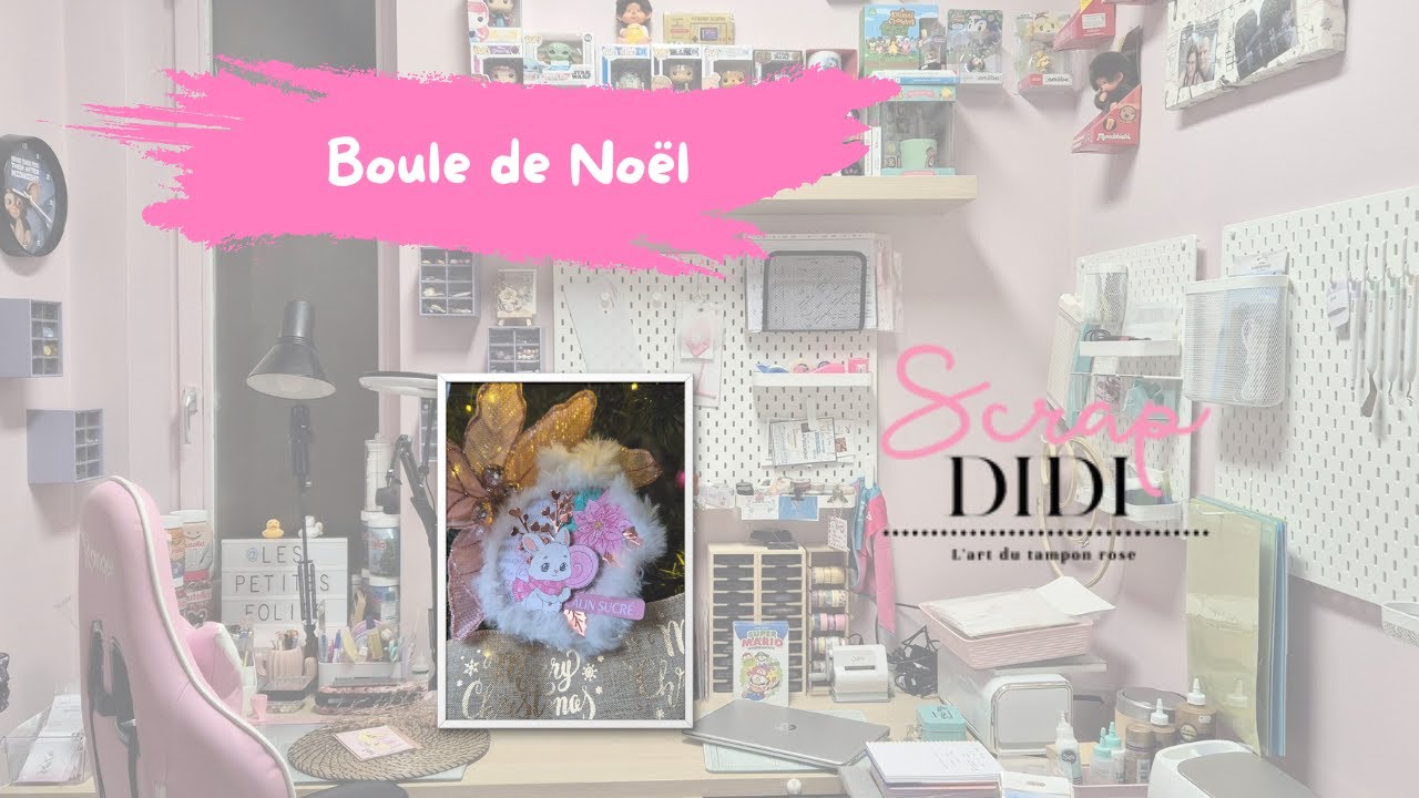 Boule de noel avec la box et collection @Scrap Didi