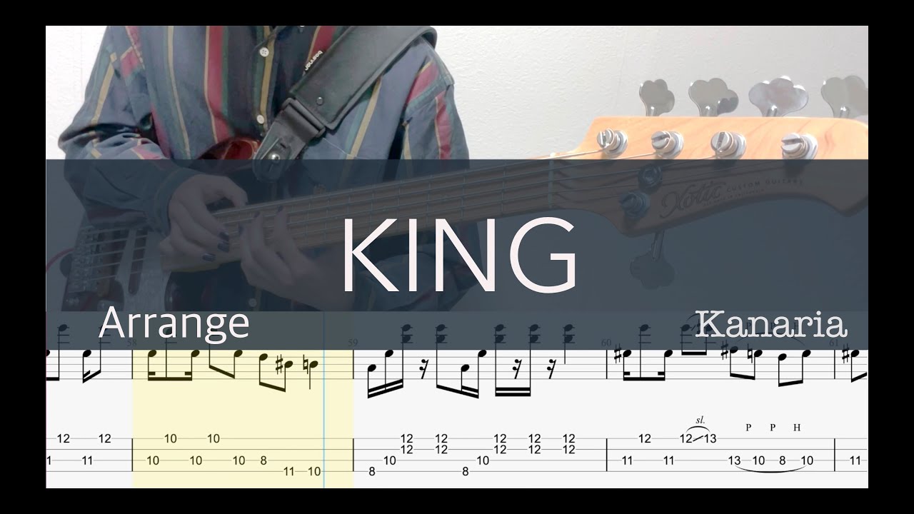 KING/Bass Tab/Kanaria feat.GUMI/ベースcover/slap arrange