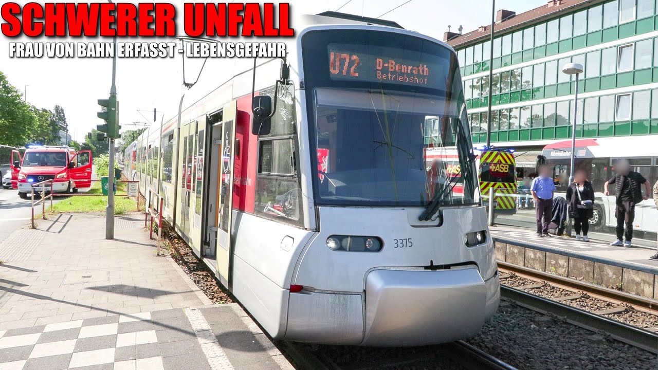 [SCHWERER UNFALL IN DÜSSELDORF!] - Fußgängerin von Straßenbahn erfasst & lebensgefährlich verletzt -