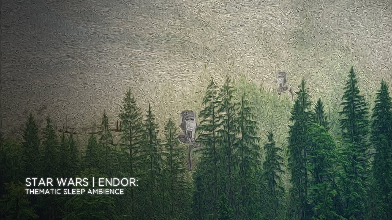 Star Wars Battle of Endor | Sci-Fi Forest Ambience | 90 Min of Forest Sounds with Wind and Rain