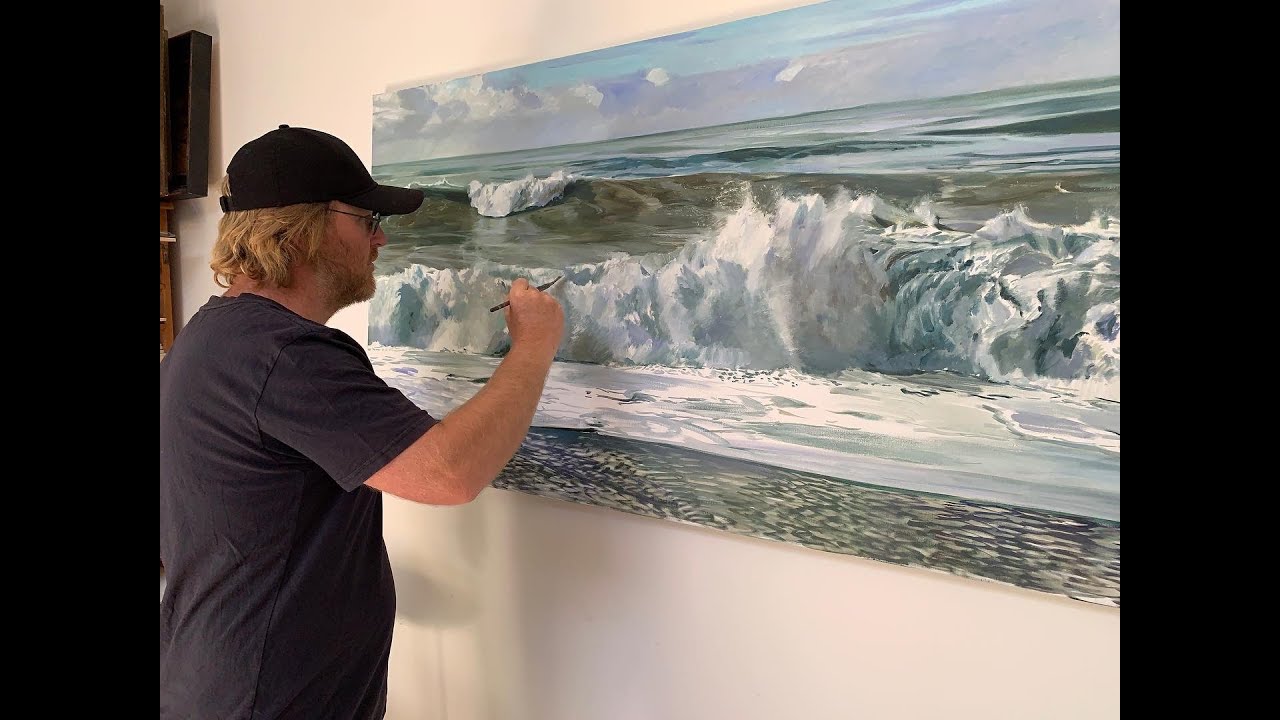 Crashing waves :An insight into painting process