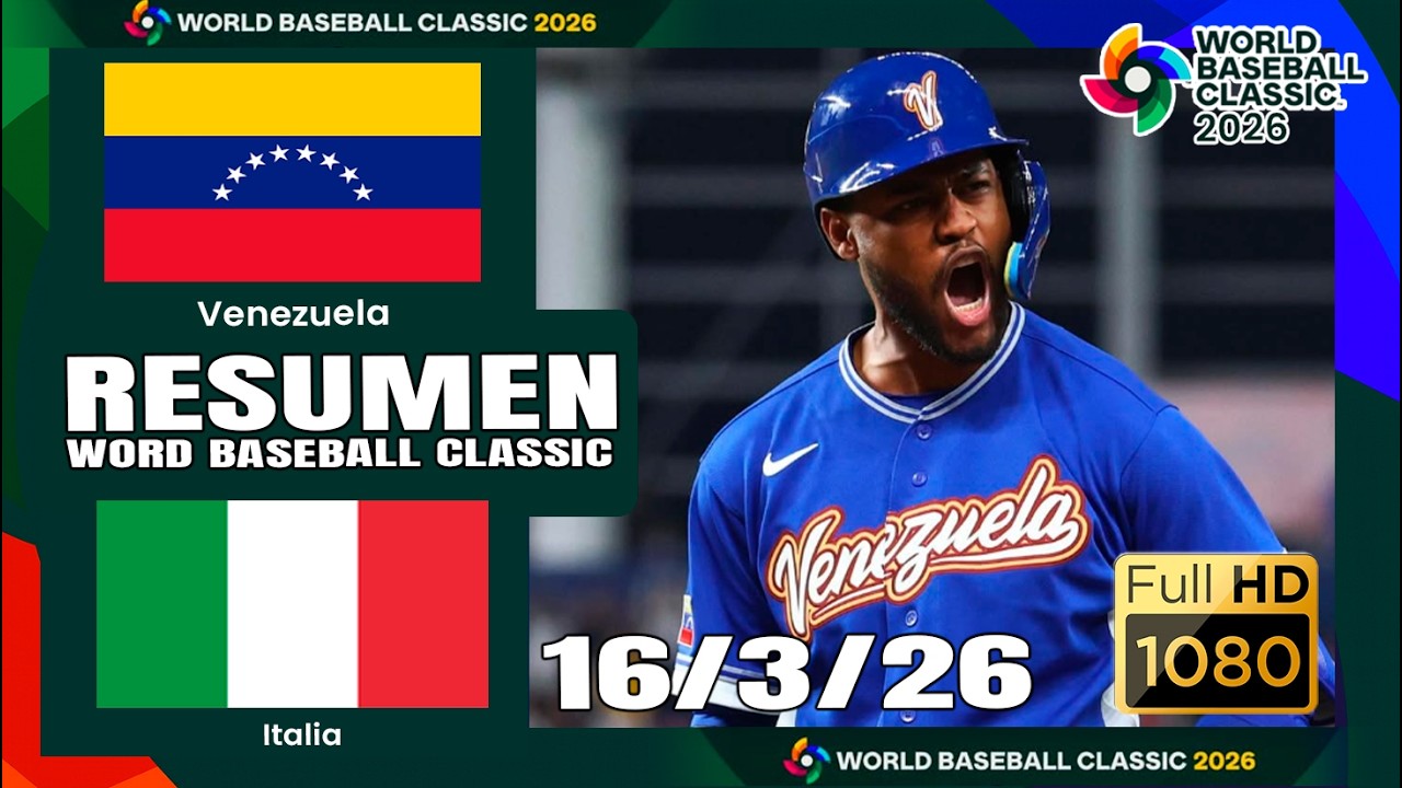 Venezuela vs Italia | RESUMEN OFICIAL | Highlights ⚾ | Clásico Mundial de Basseball 2026 16/3/26