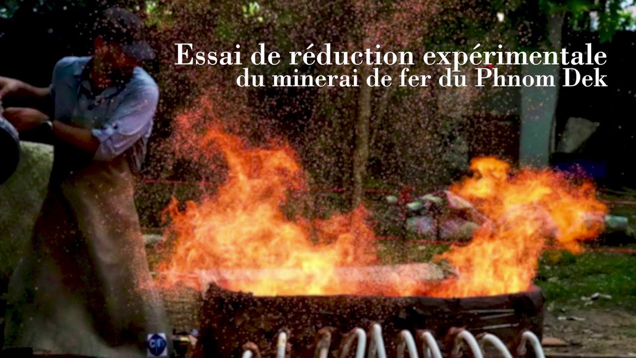 Essai de réduction expérimentale du minerai de fer du Phnom Dek