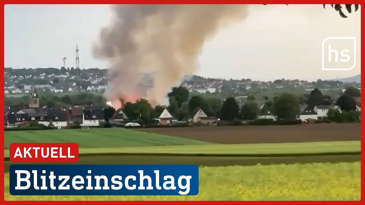 Borken: Scheunen-Brand nach Blitzeinschlag | hessenschau