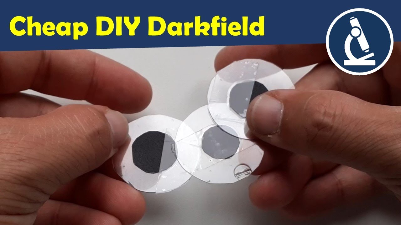 🔬 Making a cheap Darkfield Patch Stop Filter for your microscope | Amateur Microscopy