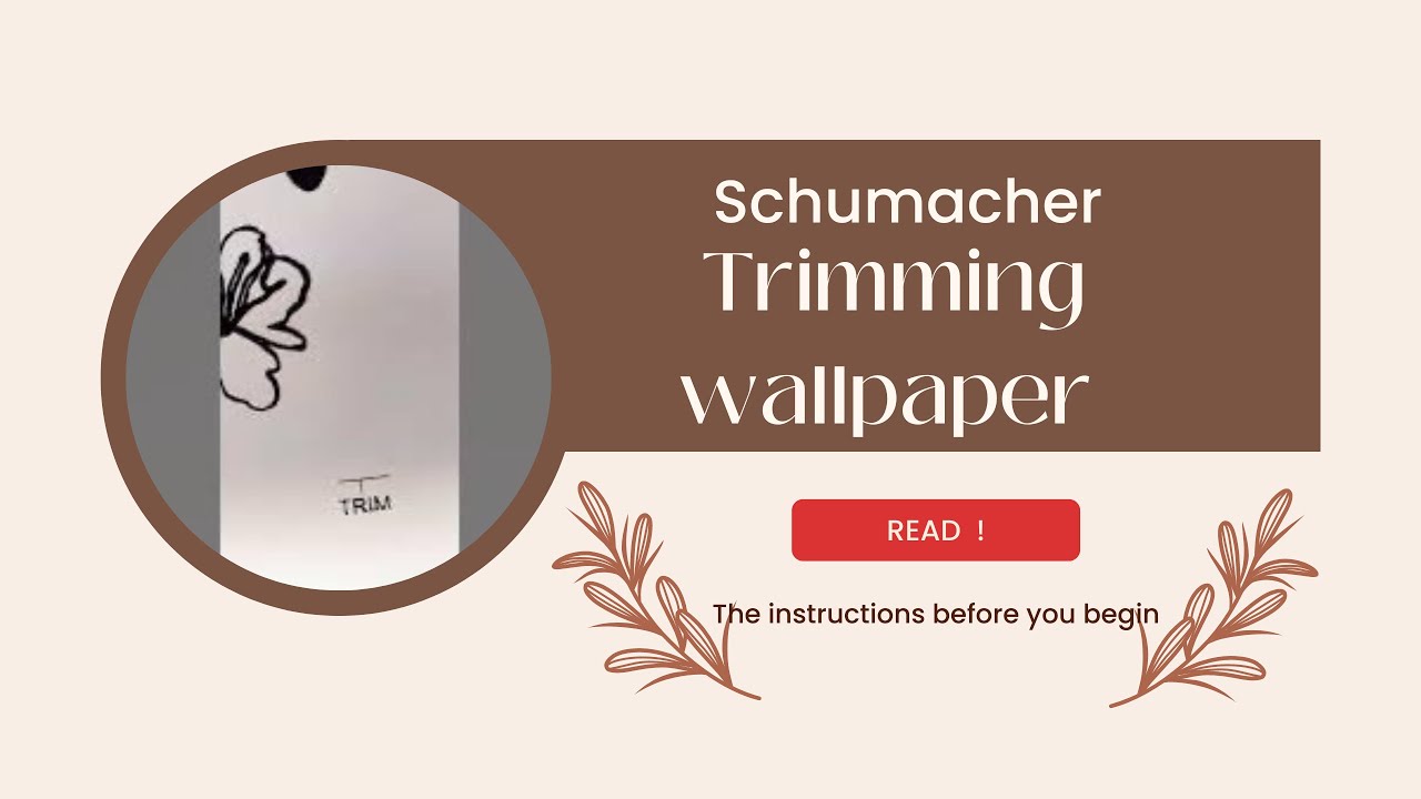Untrimmed Schumacher wallpaper -trimming it