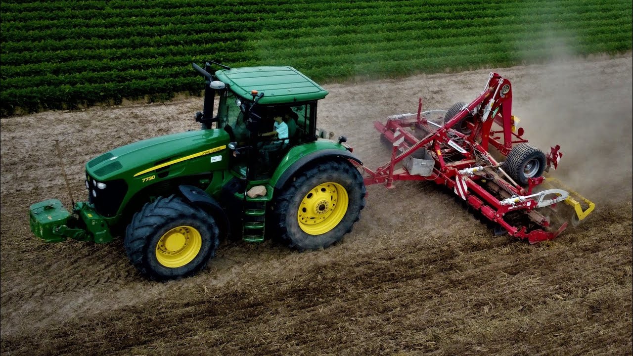 John Deere 7730 & 6150M - prace pożniwne 2021
