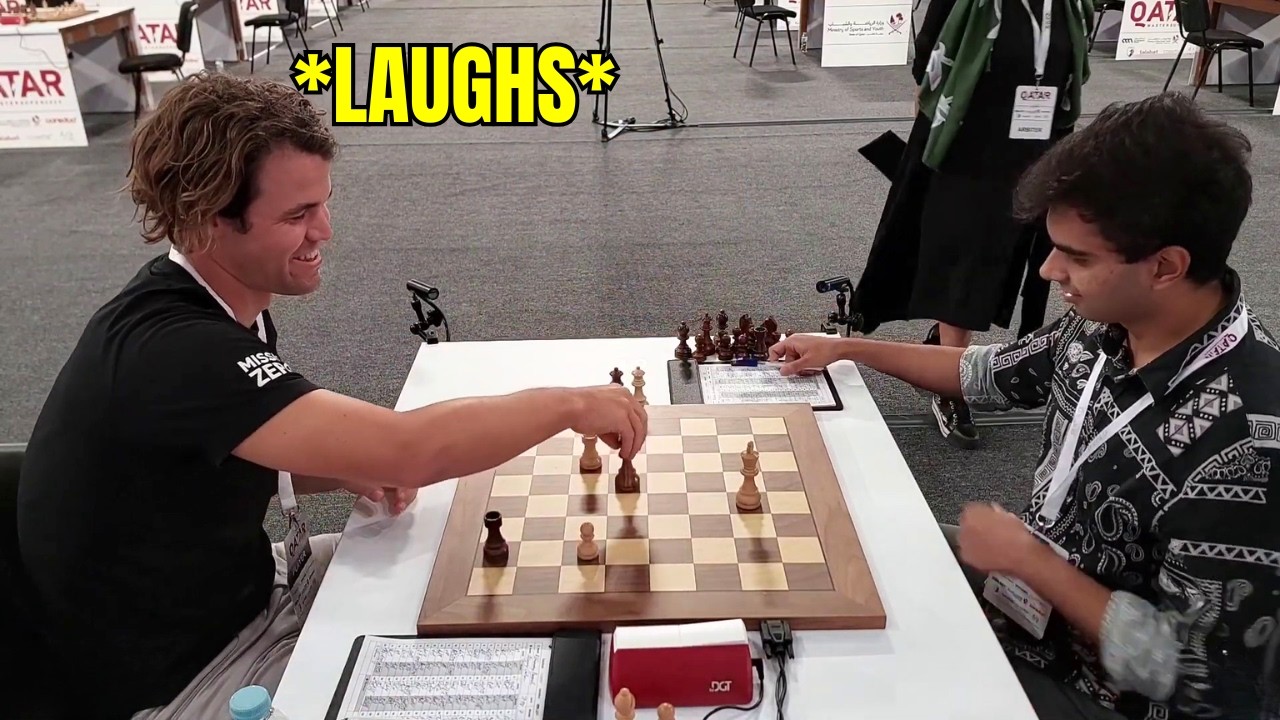 Magnus Carlsen's Laugh After An Intense Final Round! Carlsen vs Abhimanyu