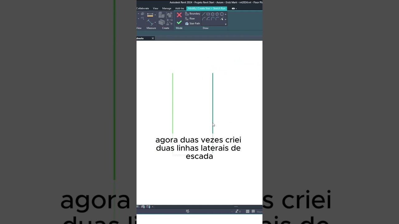 Criar escadas por croqui no Revit