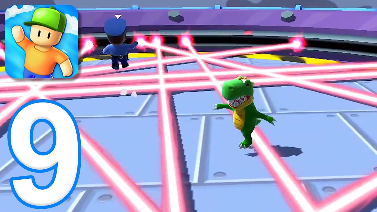 Stumble Guys - Gameplay Walkthrough Part 9 - New Map: Laser Tracer (iOS, Android)