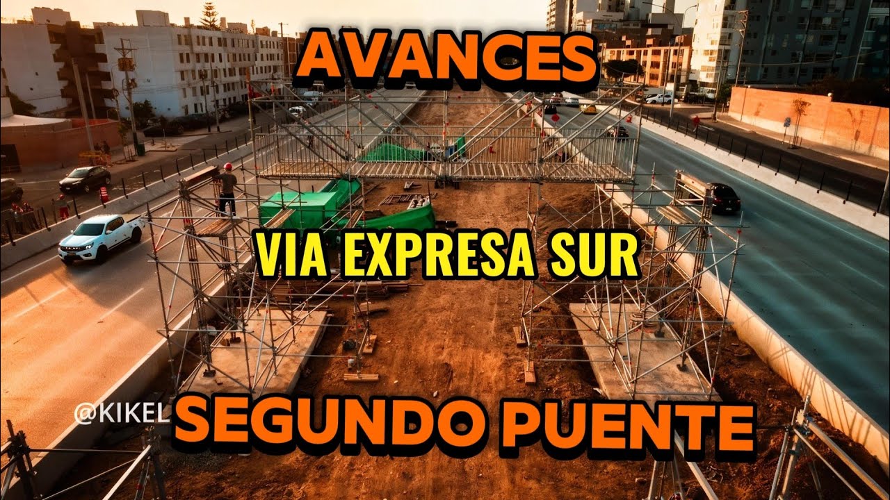 AVANCES VIA EXPRESA SUR SEGUNDO PUENTE PEATONAL ENSAMBLAJE 9 FEB 2026