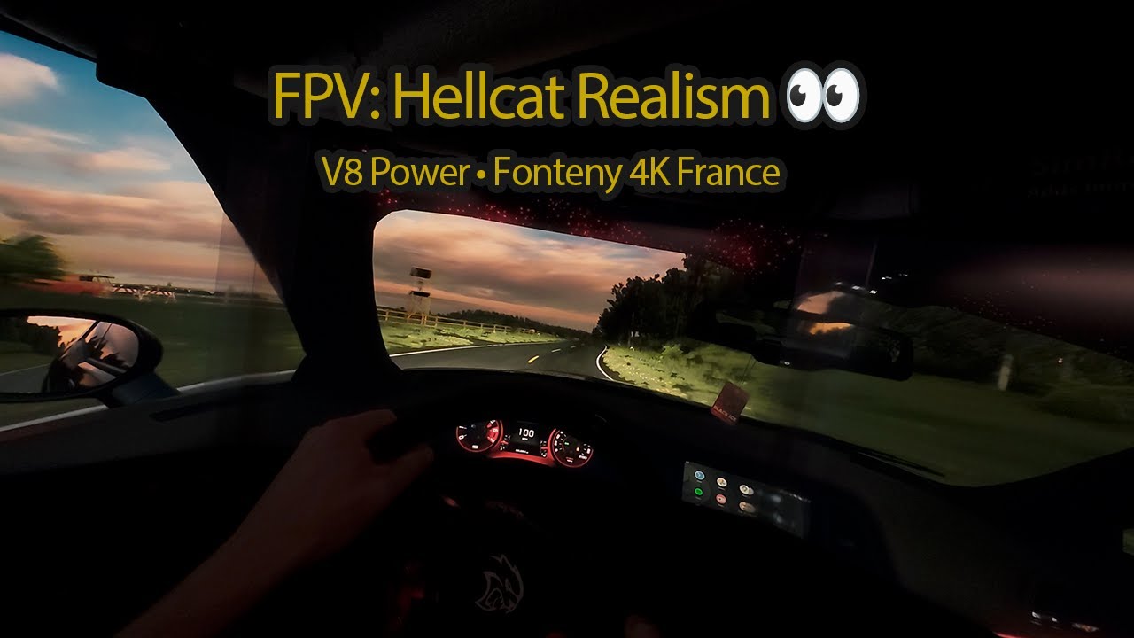 FPV: Hellcat Realism 👀 | V8 Power • Fonteny Road Course (4K France)