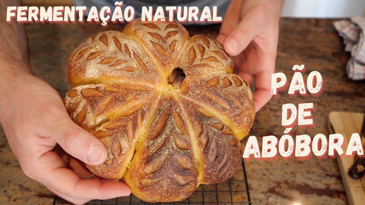 PÃO DE ABÓBORA, com fermentação natural | Fermentando