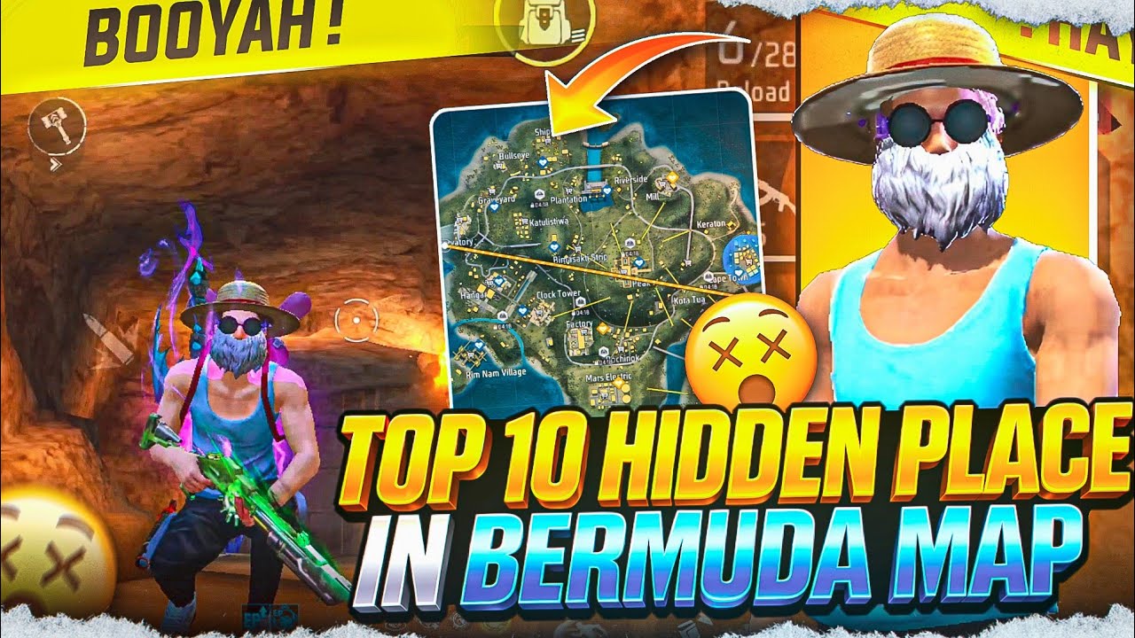 Top 10 Secret Hidden places For Br Rank in ( Bermuda Map ) | After New Update 🔥 | #brranked 