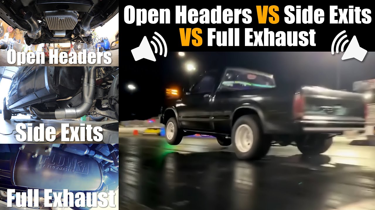 Cammed 400 CID SBC S10 sound! ( Open Headers / Side Exits / Full Exhaust ) Plus Hot Rod motivation!