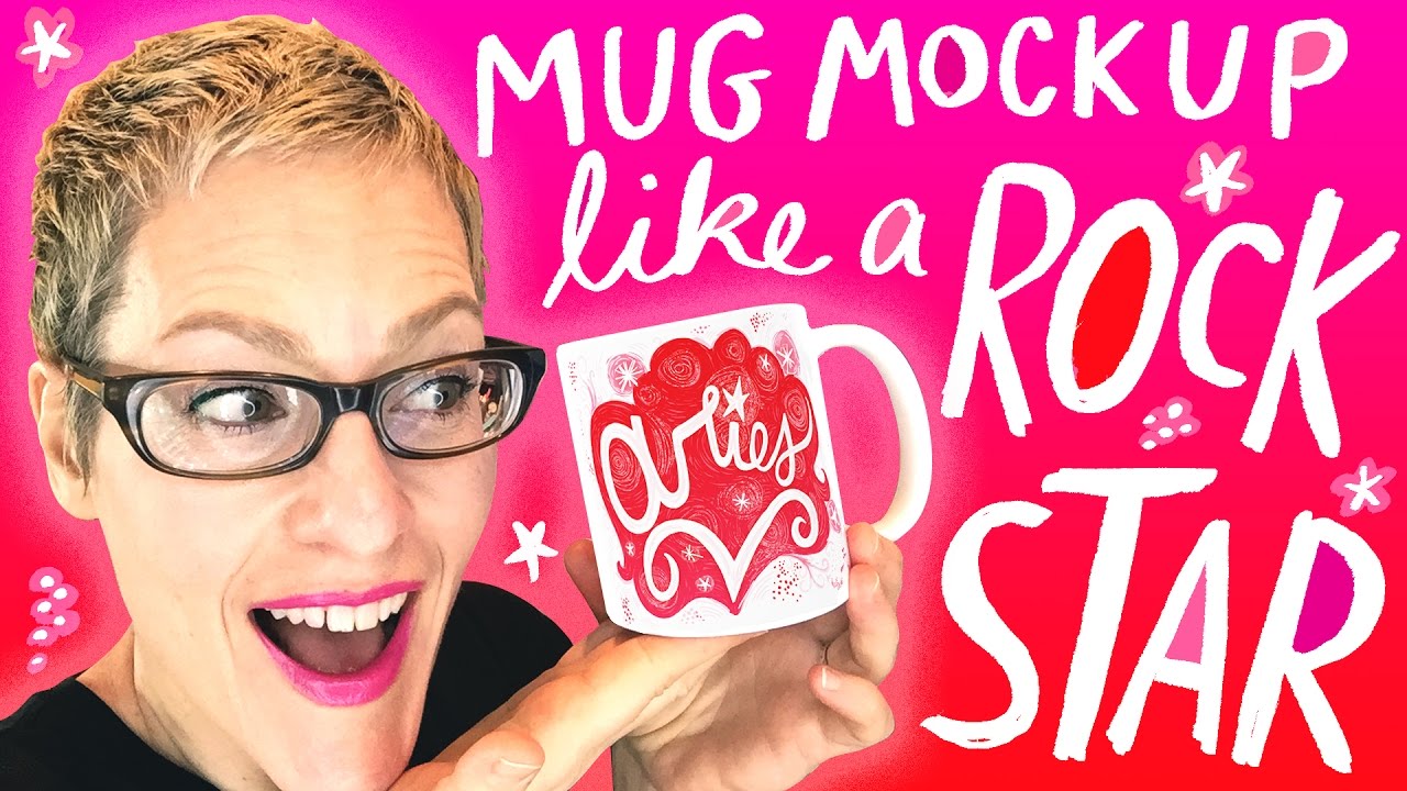 How To Mockup A Mug In Photoshop Tutorial - Kathy Weller Art -Photoshop Warp Tool For Product Mocks