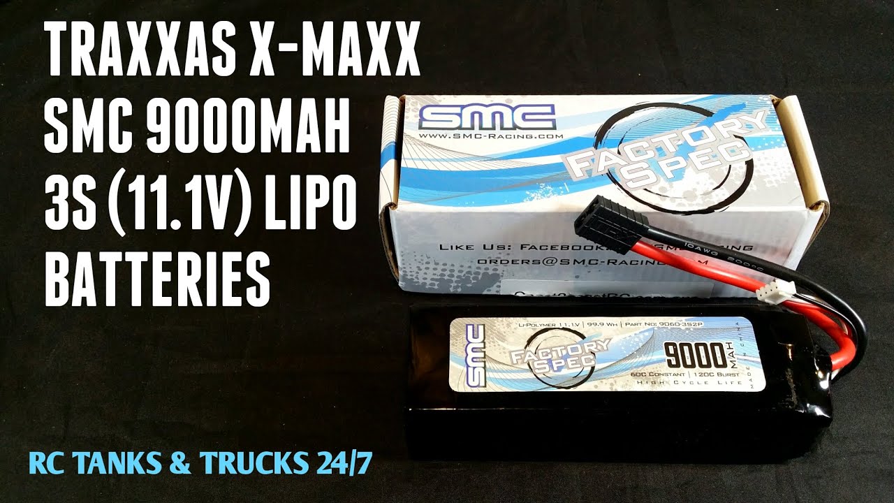 TRAXXAS X-MAXX SMC 9000MAH 3S (11.1V) lipo BATTERIES