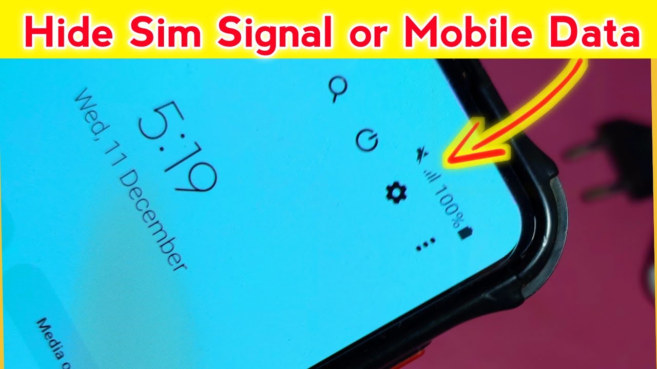 How to Hide Sim Signal icon - Hide Mobile Data on Status Bar