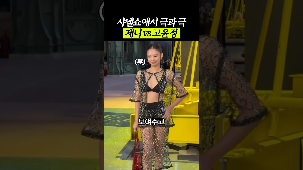 샤넬쇼에서 극과극 반응인 제니vs고윤정