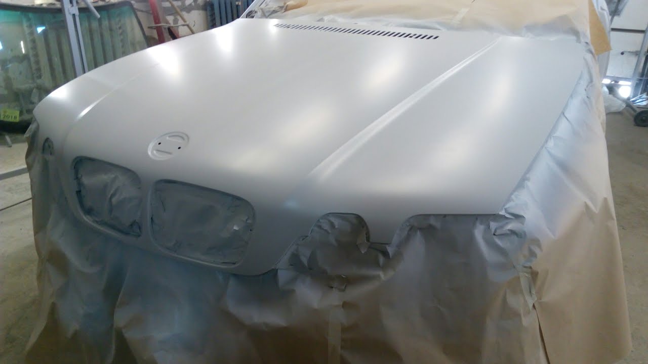 BMW e46, iwata LPH400 первая покраска серебра. Полнейшая покраска .