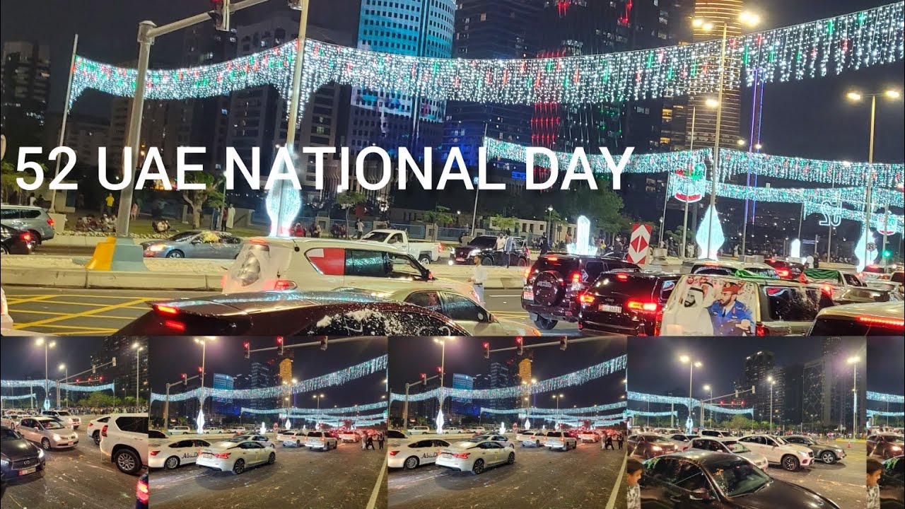 UAE National Day 52| Fireworks Corniche Night View| HUGE CROWD 2023