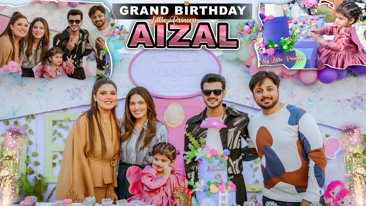 AIZAL KI GRAND BIRTHDAY CELEBRATION 😍|Uncle Ny Areeb Ki Bisti Ker De 😂|Sab Ka Pink Gari Py Reaction🩷