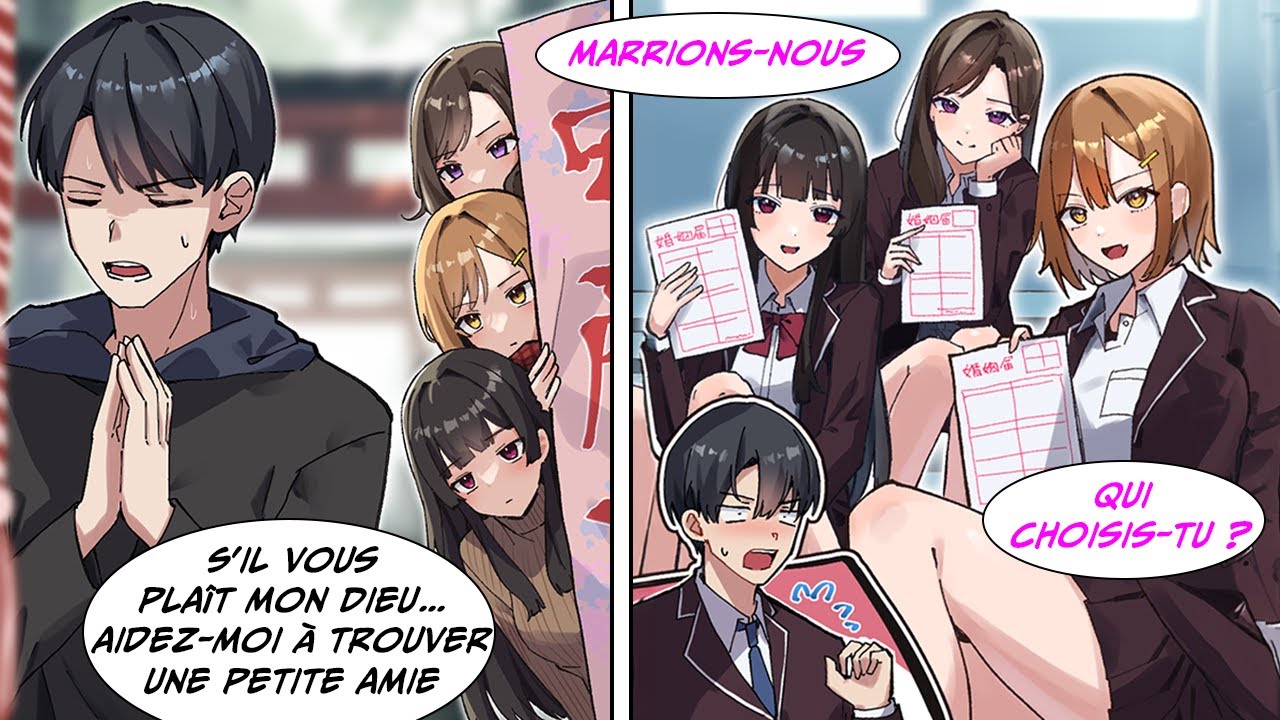 [Manga] Je prie au temple… et 3 bombes du lycée se battent pour sortir avec moi !