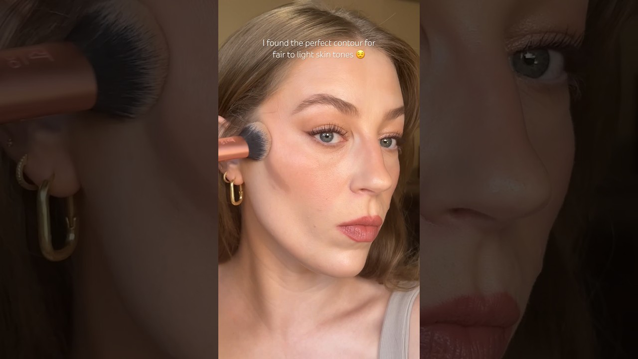 Best Cream Contour for Fair to Light Skin 🤎 Milk Makeup Sculpt Stick #makeup #contour